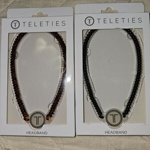 TELETIES Brown and Black Headband Set